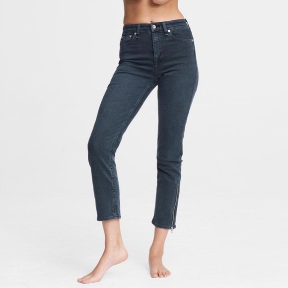 RAG & BONE NINA HI-RISE ANKLE CIGARETTE MINNA (24) - Picture 1 of 7